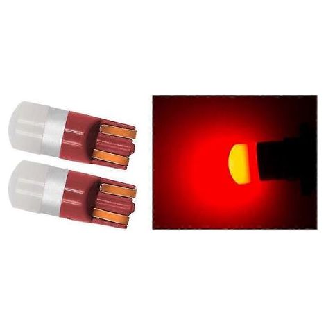 Lot de 2 ampoules LED 3030 SMD T10 W5W pour feux de gabarit, plafonniers et lampes de portières de voiture (1/5)