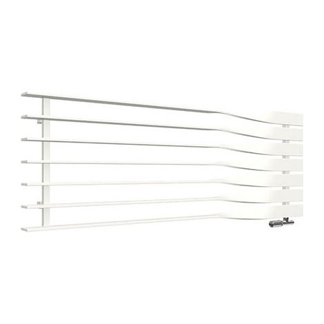 Scaldasalviette ad acqua calda bianco 410mm di altezza e 1000mm di larghezza - 408 Watt - CYK410/1000HO8B