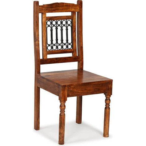 Maison Exclusive - Sedie da Pranzo 4 pz in Legno Massello Classiche (1/5)