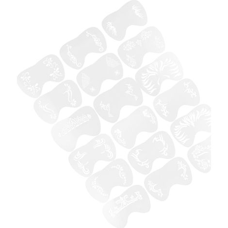 18stücke Teiliges Gesichtsmalerei schablonen Robustem Pp mit Klaren Kunstmustern Vielseitig für D... (1/5)