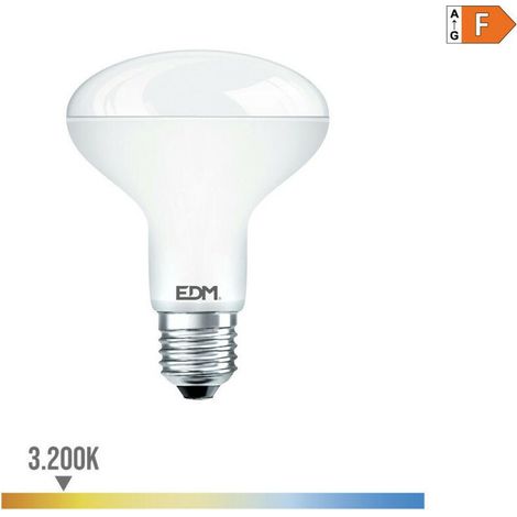 Ampoule Led Reflecteur R80 E27 10w 810lm 3200k Lumiere Chaude ø7,9x11cm Edm (1/3)