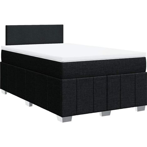 Maison Exclusive - Boxspringbett mit Matratze Schwarz 120x200 cm