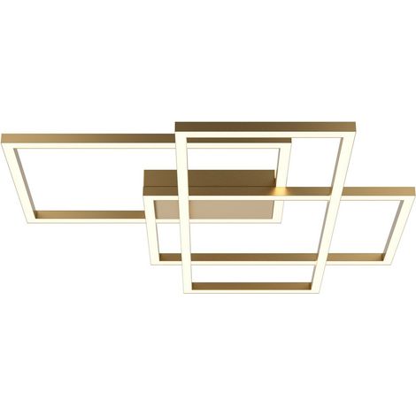 Maytoni Rida Moderna plafoniera LED integrata semi-incasso color oro 4300lm con paralume bianco (1/2)