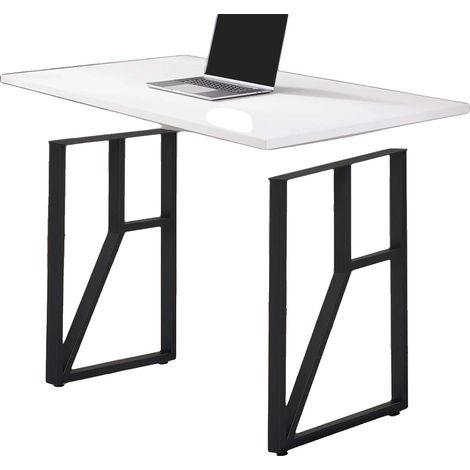 Pieds de table, 50 x 71 cm, tampons réglables, capacité de charge de 200 kg, installation par boulon, pack de 2 (1/5)