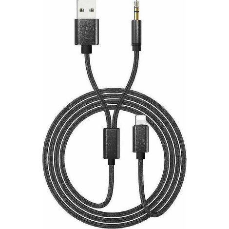 Applies to BMW and Mini iPod iPhone 6 7 8 X XS XR Interface Audio USB Cable, Auxiliary Adapter (1/3)