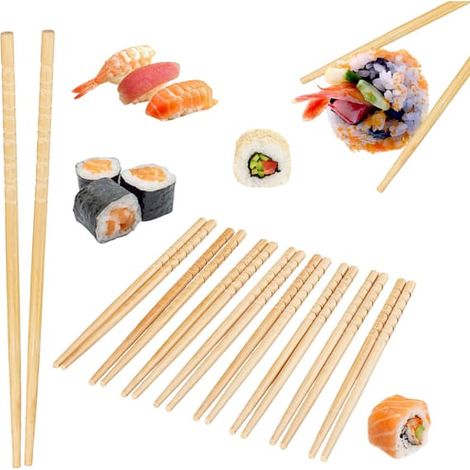 10 paires de baguettes en bambou (1/5)