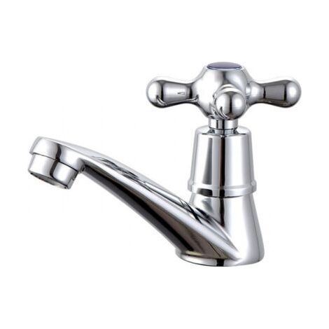 1pc Single Cold Water Faucet, Single Cold Faucet Chrome Basin Water Faucet, for Home Bathroom Toilet Sink Basin Kitchen (1/4)