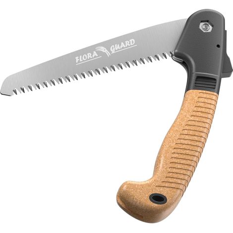 Scie pliante 195 mm avec lame SK5 trempée  Scie d’élagage à main pour couper les branches, arbres, jardin et camping (1/5)