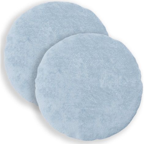 Kissenbezug 2 stk. HEERLEN Himmelblau Ø 40 cm vidaXL (1/5)