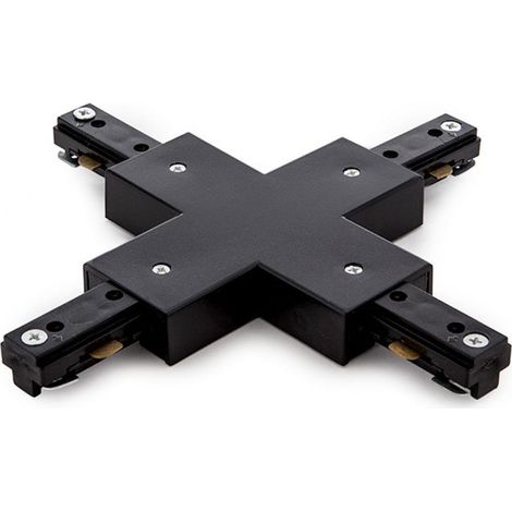 Conector X Carril Bifásico Negro