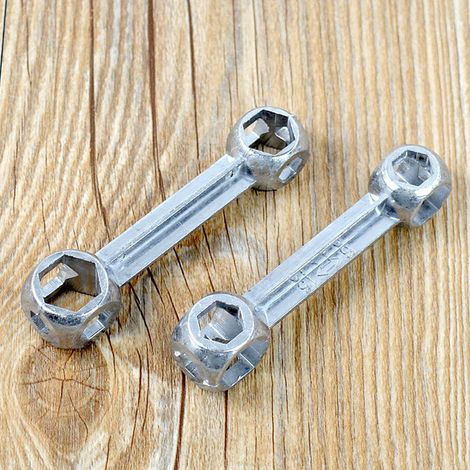 Clé hexagonale multifonction Bone Wrench pour vélo – en alliage d'aluminium, longueur 9,5 cm