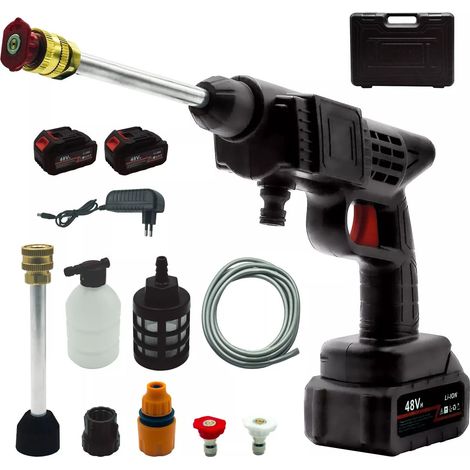 Idropulitrice Portatile Alta Pressione 48V Senza Fili con Ugello 6-in-1 (1/5)