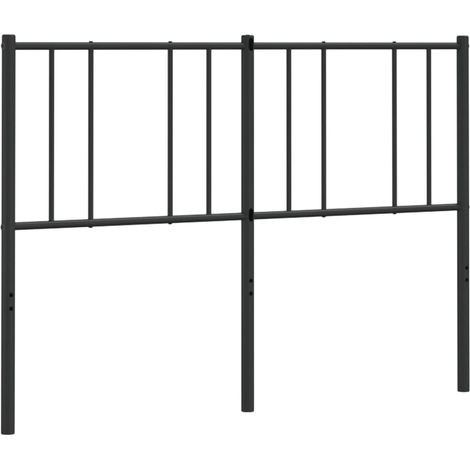Cabecero accesorio para dormir mueble de dormitorio 140 cm metal negro TDL0202436