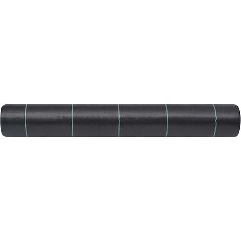 Toile de paillage anti-mauvaises herbes pour jardin polypropylène 60 g/m² noir 2 x 25 m (1/4)