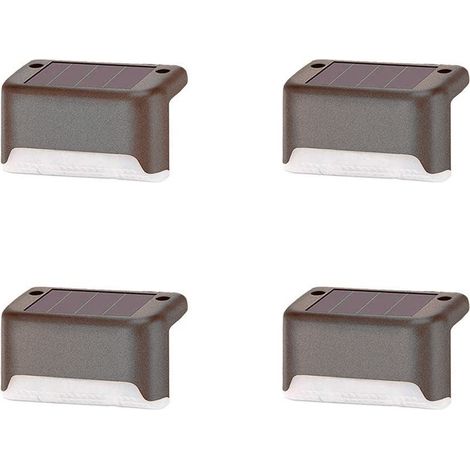 Solar Deck Light - LED Step Light for Stairs Terraces Garden Walkways Fences - 4 Pieces (1/5)