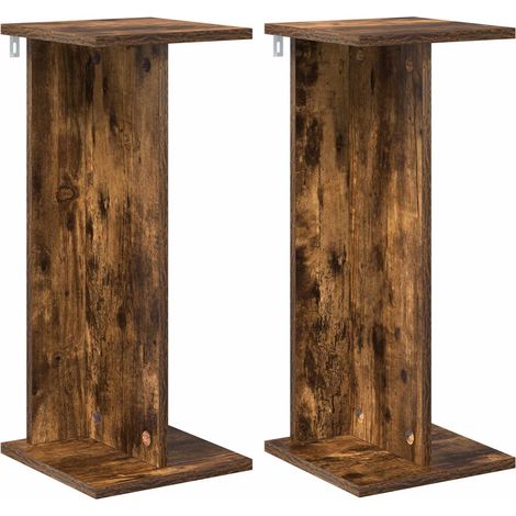 vidaXL Plant Stand 2 pcs Smoked Oak 25 x 25.5 x 60.5 cm