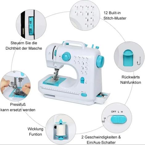 Machine à coudre électrique de bureau multifonctionnelle entièrement automatique (1/5)