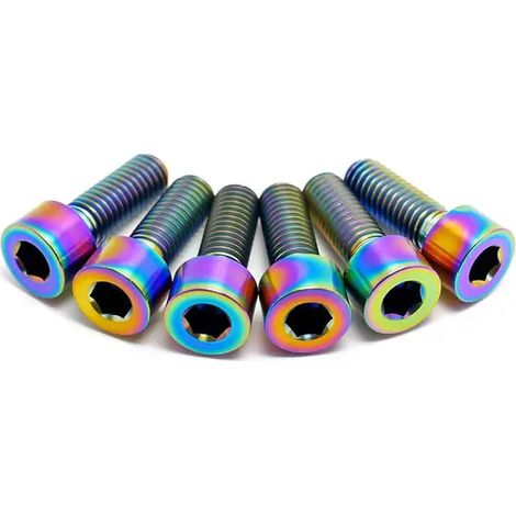 Tornillo de soporte/pinza TLC Titanium Fit/S&M M8  Oil Slick
