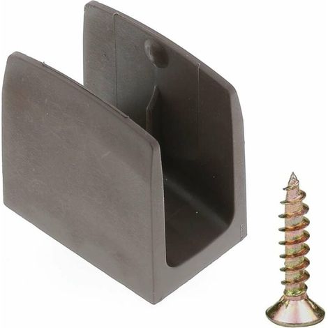 Clip bloqueur de manivelle volet Roulant marron Support Guide Manette Plastique 15mm - 18mm Universel fenêtre Mur à Visser (1/5)
