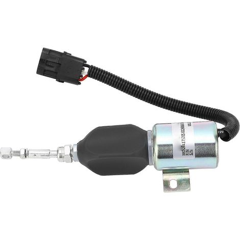 Électrovanne d'arrêt de carburant 24 V CC 1752ES 612600180008 compatible avec les moteurs Cummins 5,9 L et 8,3 L. (1/5)