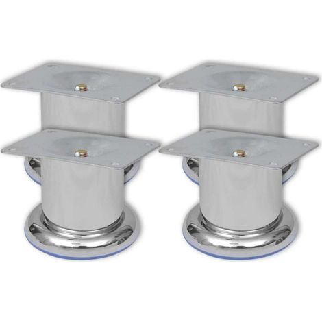 vidaXL Patas de sofá 8 unidades redondas cromadas 60 mm (1/2)