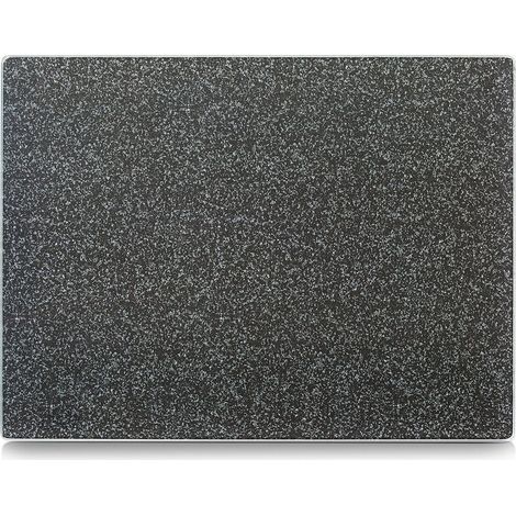 Planche à découper en granit anthracite 40x30 cm – Résistante aux chocs et aux rayures – Support pour casseroles jusqu'à 220°C – Zeller