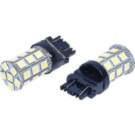 2 ampoules LED T25 W21/5W 3157 7443 blanc xénon 27 5050 SMD 12V pour voiture (1/3)