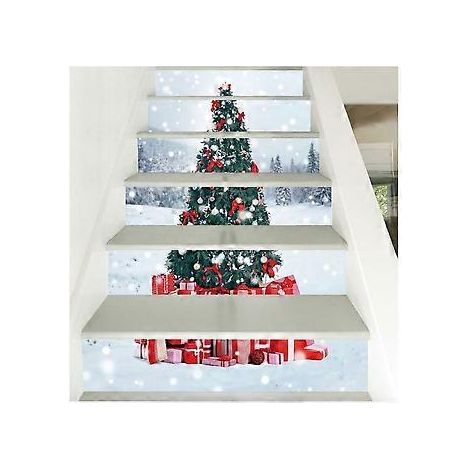 SZTXJ 3D-Treppenaufkleber – 100 cm x 18 cm – 5 selbstklebende PVC-Treppenstufenaufkleber, abnehmbar, für Festivals, Tapeten, Heimdekoration, Partys