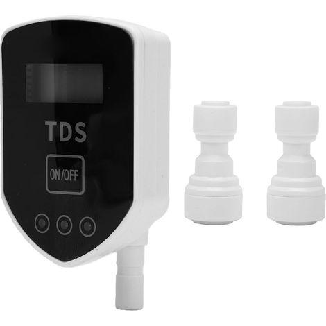 Compteur TDS en ligne 0-9990 PPM, testeur numérique de qualité de l'eau avec 2 raccords de 3/8 pouces, affichage LED (1/5)