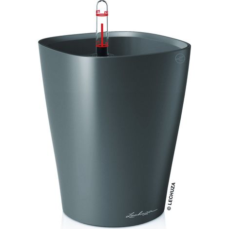 LECHUZA® Pflanzgefäße DELTINI Anthrazit metallic All-in-One