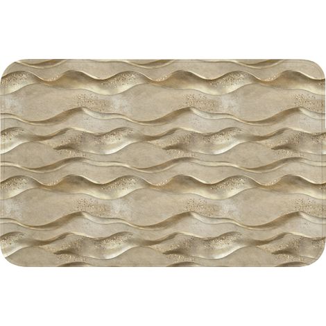 ALFOMBRILLA PARA EL VÁTER Ondas - Patrón - Oro 80x50 cm