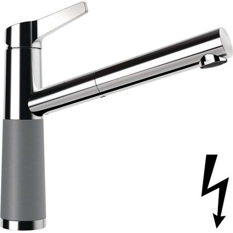 Schock Küchenarmatur SC-510 Chrom/Cristalite ausziehbarer Auslauf Niederdruck Croma (1/2)