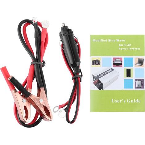 Inversor de corriente para coche de 300 W con doble puerto USB - Convertidor de onda sinusoidal modificada de 12 V/220 V para coches (1/5)