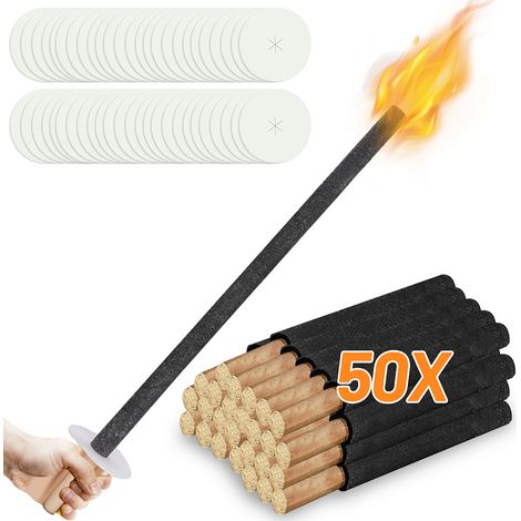 Randaco Torcia da giardino, set da 50, lampada a olio per esterni,42cm (1/5)