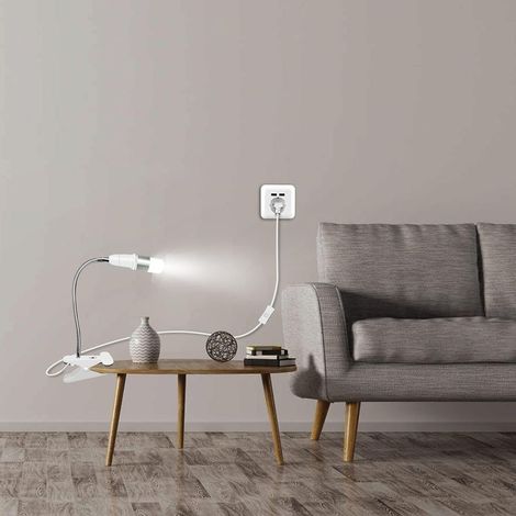 E27-Klemmfassung mit Schalter, 360°-Schwanenhals-LED-Tischlampenfuß, Klemmfassung mit 1,8 m Kabel, für Pflanzen, Aquarien, Tische, Schminktische und Leselampen (1/2)