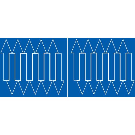 Adesivi a forma di freccia, 15x4 cm, 20 pezzi, blu lucido.