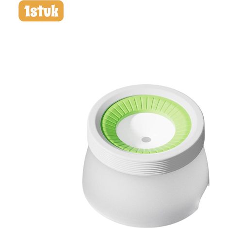 Gamelle d'eau flottante anti éclaboussures pour chiens et chats capacité 600 ml adaptée aux petits et moyens animaux pour limiter les projections d'eau couleur verte (1/5)