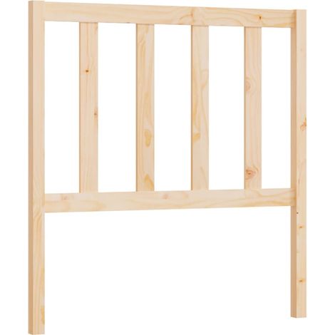 Bed Headboard  Natural Wood  Solid Pine Wood  Standard  Great Design vidaXL (1/5)