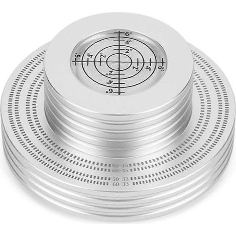 Poids pour disque vinyle LP - Pince à niveau - Stabilisateur de vibrations pour platine - Accessoires pour platine - Argenté (1/5)