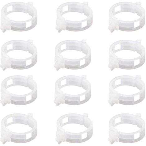 Lot de 100 clips de fixation pour plantes en plastique blanc réutilisables pour petits légumes, tomates et plants de vigne (1/5)