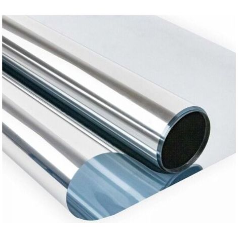 40×300CM Film fenetre Anti Regard Film Miroir Fenêtre sans Tain Anti Chaleur Anti UV Protection de la Vie Privée pour Fenêtre Bureau Maison Magasin,argent double face (1/5)