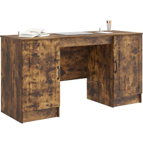 Maison Exclusive - Schreibtisch Geräucherte Eiche 142,5 x 50 x 75