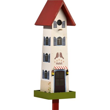 Dobar Vogelburg Hotel 19,5 x 19,5 x 60 cm Vogelhaus