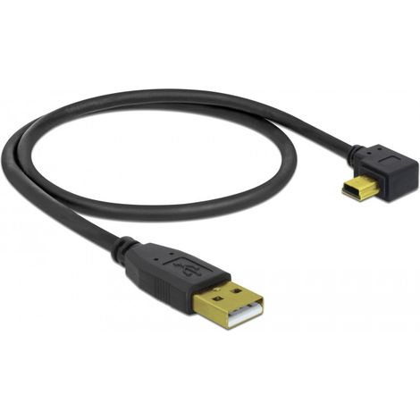 Delock USB-Kabel USB 2.0 USB-A Stecker, USB-Mini-B Stecker 0.50 m Schwarz 82680 (1/2)