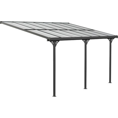 Westmann Aluminium Terrassenüberdachung Bruce  Schwarz  300x435x270 cm (1/5)