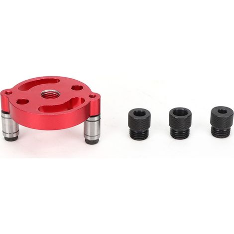 Perceuse manuelle en alliage d'aluminium pour perçage précis - Kit de 4 poinçons et forets droits (Lot rouge A1) (1/5)