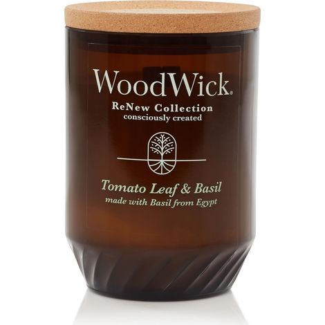 WoodWick Tomato Leaf & Basil vela Otro Tomate, Verde albahaca Marrón 1 pieza(s)
