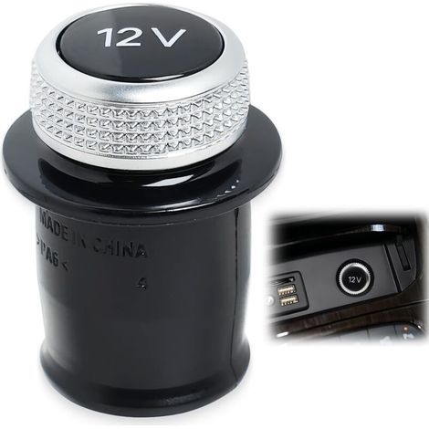 Coperchio universale per presa accendisigari da 12V, protezione contro le scosse elettriche, codici 4H0919311 e 8W0919311, compatibile con Audi A3, A4, A6, A7, A8 e Q3, colore nero. (1/4)