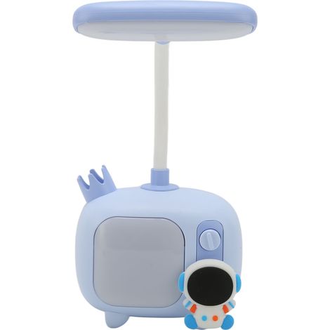 Lampe Bureau LED Pliable 360° Rechargeable USB, Lumière Douce Cyclique, Lampe de Nuit pour Dormitorio Maison, Bleu (1/5)