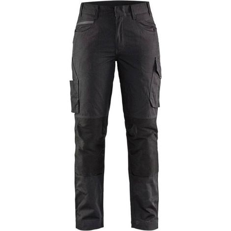 Pantalon de travail maintenance stretch femme 7195 - Noir/Gris foncé S - FR(38) - SE(C36) - Standards (1/4)